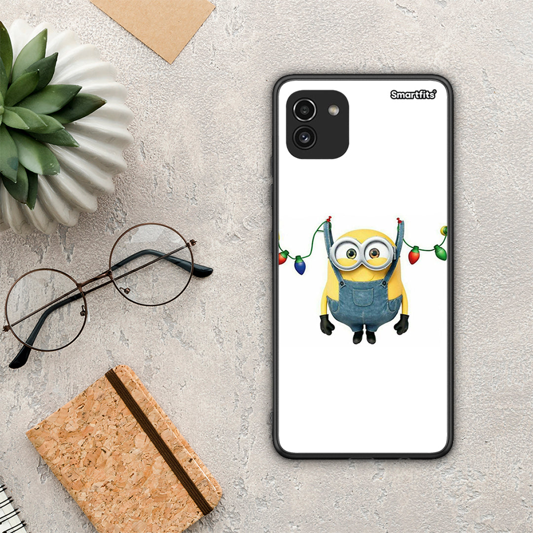 Xmas Minion Lights - Samsung Galaxy A03 θήκη