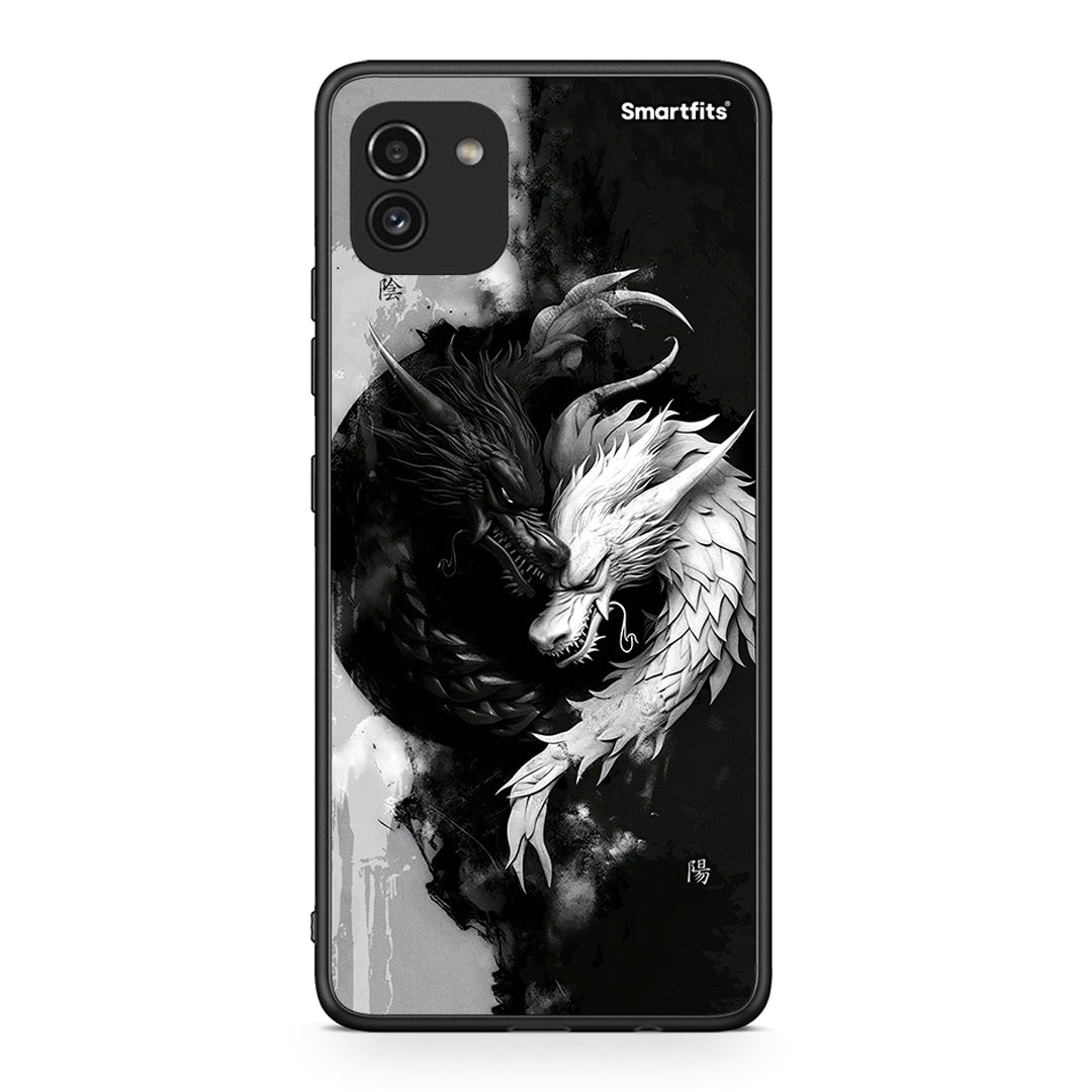 Samsung A03 Yin Yang θήκη από τη Smartfits με σχέδιο στο πίσω μέρος και μαύρο περίβλημα | Smartphone case with colorful back and black bezels by Smartfits