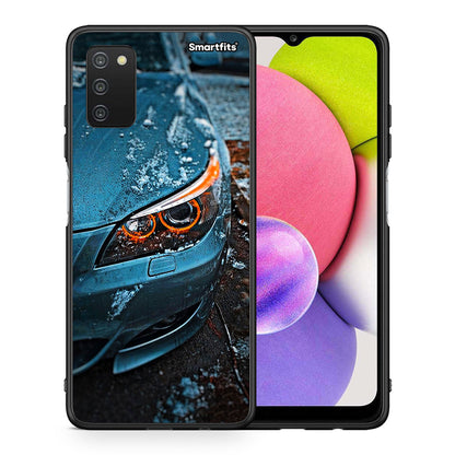 Θήκη Samsung A03s Bmw E60 από τη Smartfits με σχέδιο στο πίσω μέρος και μαύρο περίβλημα | Samsung A03s Bmw E60 case with colorful back and black bezels