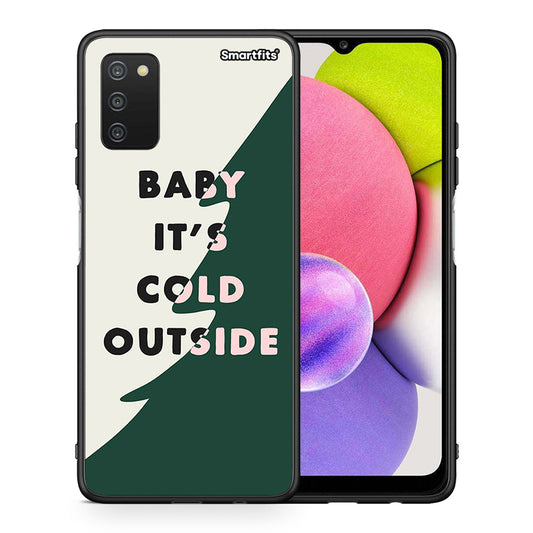 Θήκη Samsung A03s Cold Outside από τη Smartfits με σχέδιο στο πίσω μέρος και μαύρο περίβλημα | Samsung A03s Cold Outside case with colorful back and black bezels