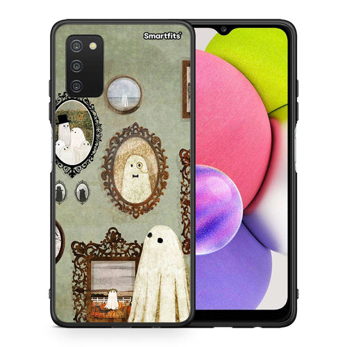 Θήκη Samsung A03s Halloween Ghost Season από τη Smartfits με σχέδιο στο πίσω μέρος και μαύρο περίβλημα | Samsung A03s Halloween Ghost Season case with colorful back and black bezels