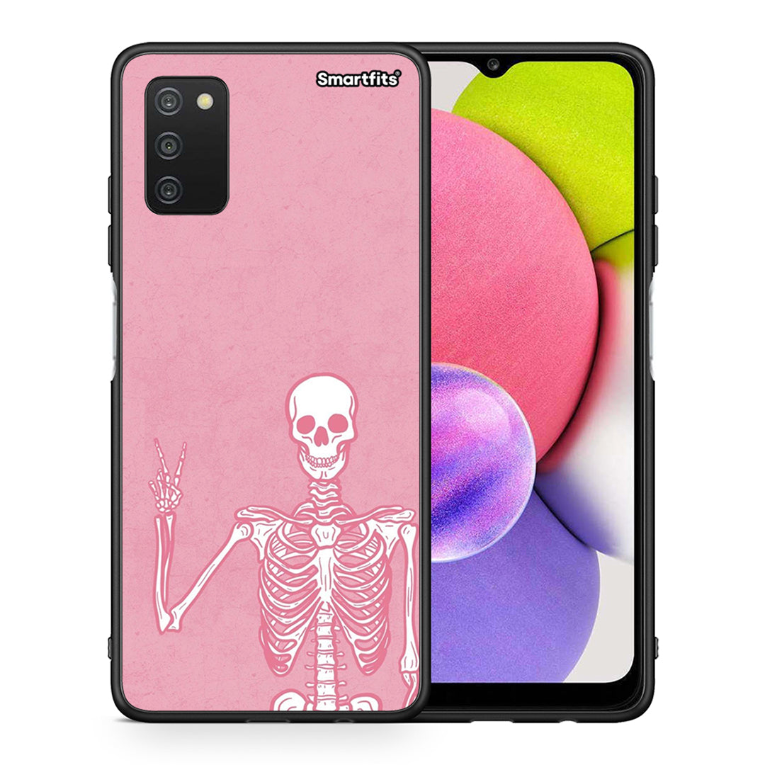 Θήκη Samsung A03s Halloween Motivation από τη Smartfits με σχέδιο στο πίσω μέρος και μαύρο περίβλημα | Samsung A03s Halloween Motivation case with colorful back and black bezels