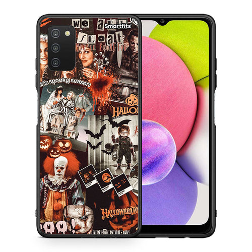 Θήκη Samsung A03s Halloween Spooky Season από τη Smartfits με σχέδιο στο πίσω μέρος και μαύρο περίβλημα | Samsung A03s Halloween Spooky Season case with colorful back and black bezels