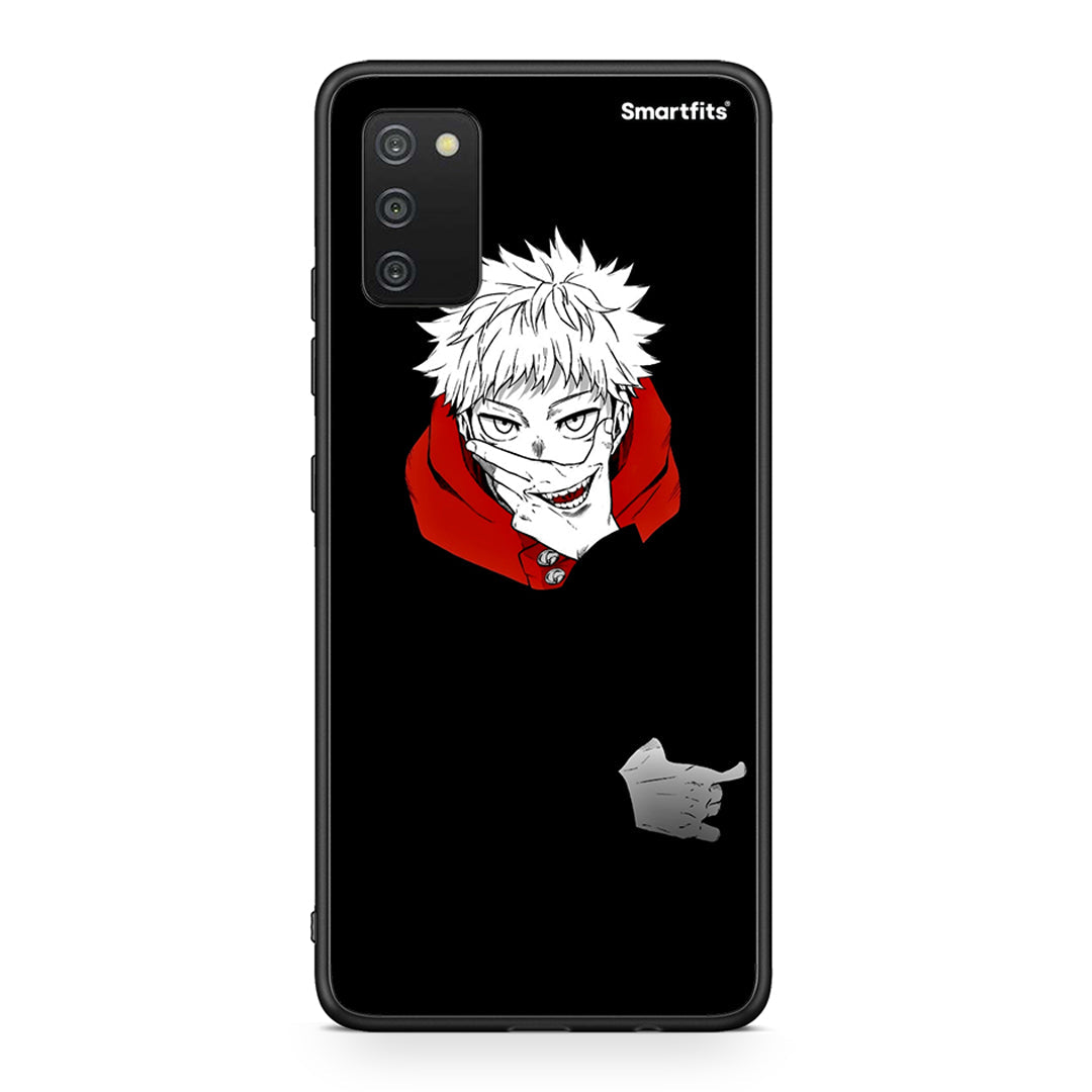 Samsung A03s Itadori Anime θήκη από τη Smartfits με σχέδιο στο πίσω μέρος και μαύρο περίβλημα | Smartphone case with colorful back and black bezels by Smartfits