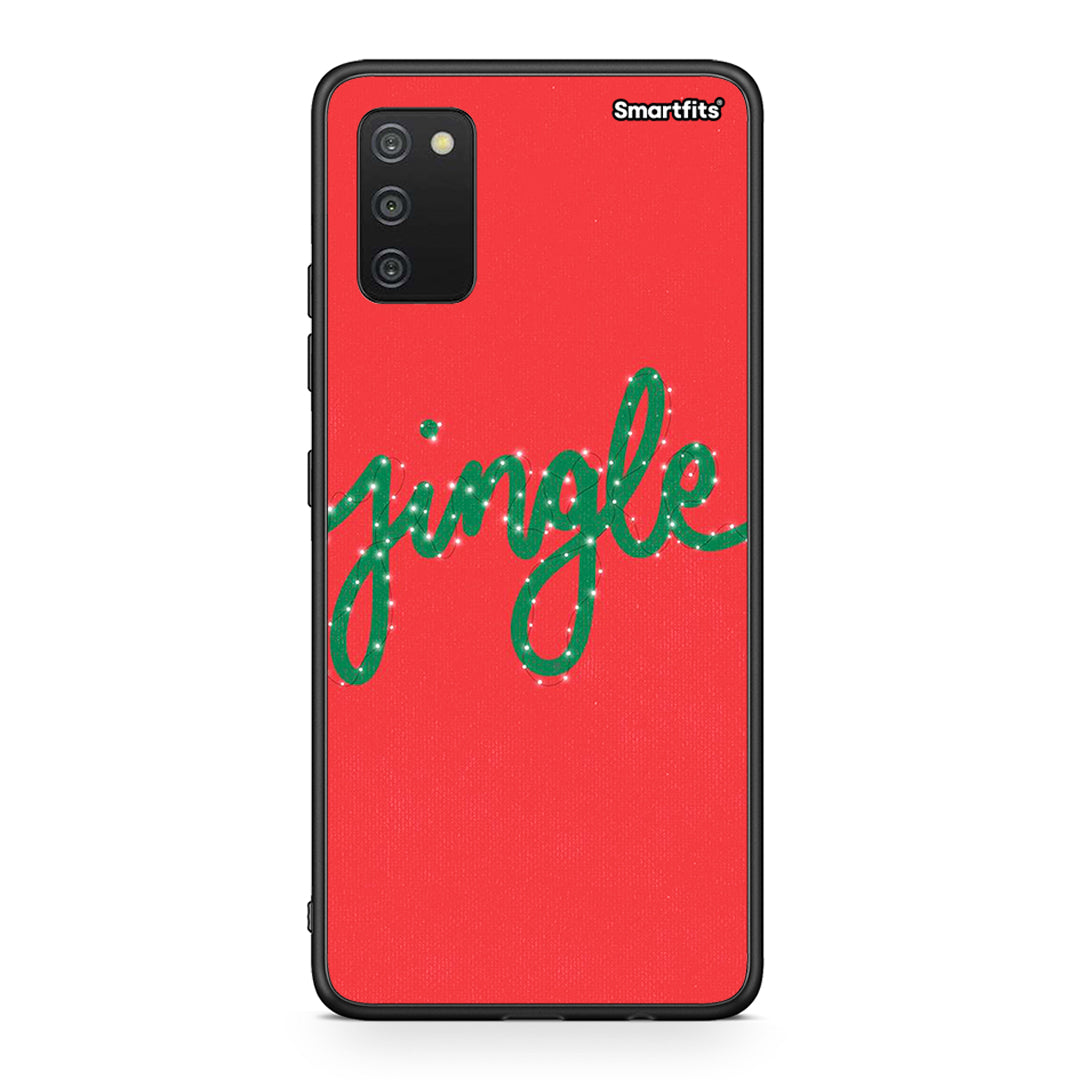 Samsung A03s Jingle Xmas θήκη από τη Smartfits με σχέδιο στο πίσω μέρος και μαύρο περίβλημα | Smartphone case with colorful back and black bezels by Smartfits