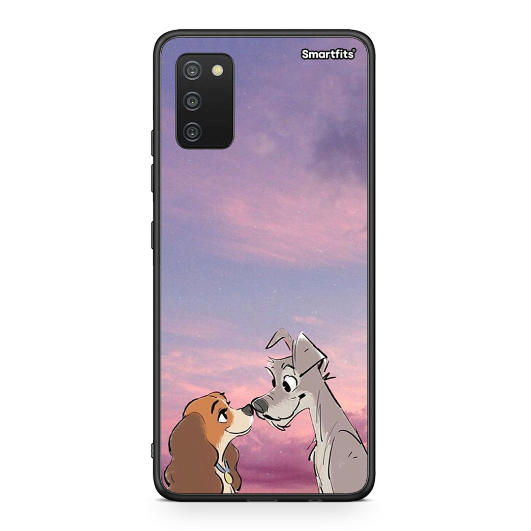 Samsung A03s Lady And Tramp θήκη από τη Smartfits με σχέδιο στο πίσω μέρος και μαύρο περίβλημα | Smartphone case with colorful back and black bezels by Smartfits