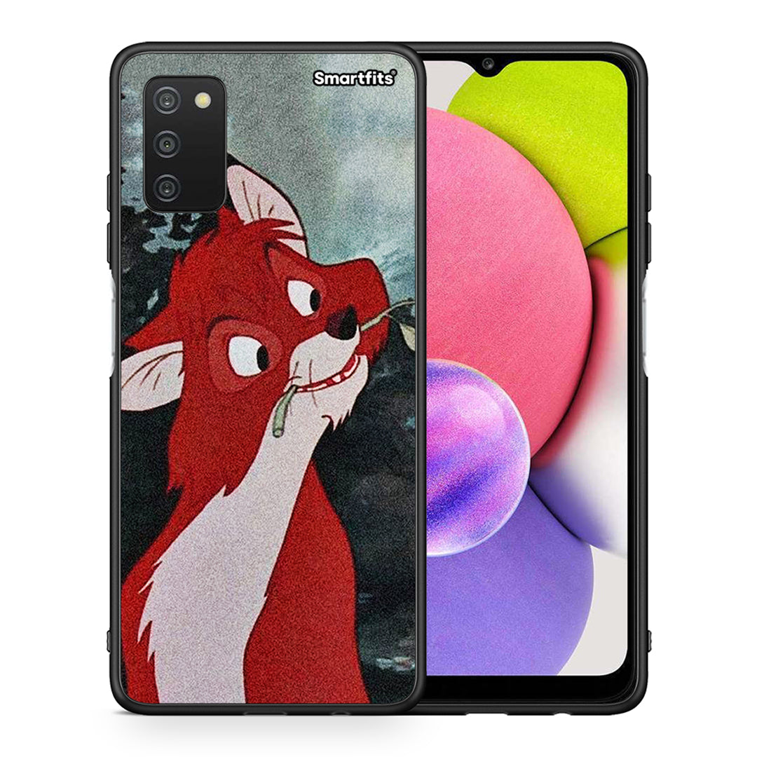 Θήκη Samsung A03s Tod And Vixey Love 1 από τη Smartfits με σχέδιο στο πίσω μέρος και μαύρο περίβλημα | Samsung A03s Tod And Vixey Love 1 case with colorful back and black bezels