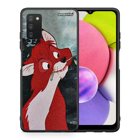 Θήκη Samsung A03s Tod And Vixey Love 1 από τη Smartfits με σχέδιο στο πίσω μέρος και μαύρο περίβλημα | Samsung A03s Tod And Vixey Love 1 case with colorful back and black bezels