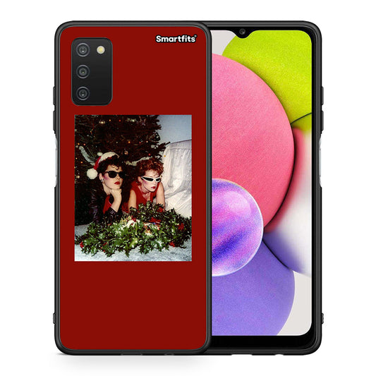 Θήκη Samsung A03s Waiting For Xmas από τη Smartfits με σχέδιο στο πίσω μέρος και μαύρο περίβλημα | Samsung A03s Waiting For Xmas case with colorful back and black bezels
