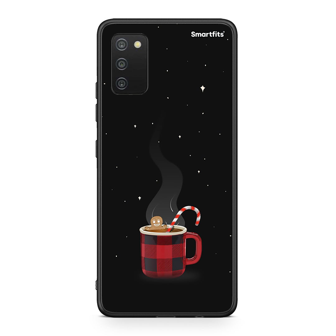 Samsung A03s Xmas Bathing θήκη από τη Smartfits με σχέδιο στο πίσω μέρος και μαύρο περίβλημα | Smartphone case with colorful back and black bezels by Smartfits