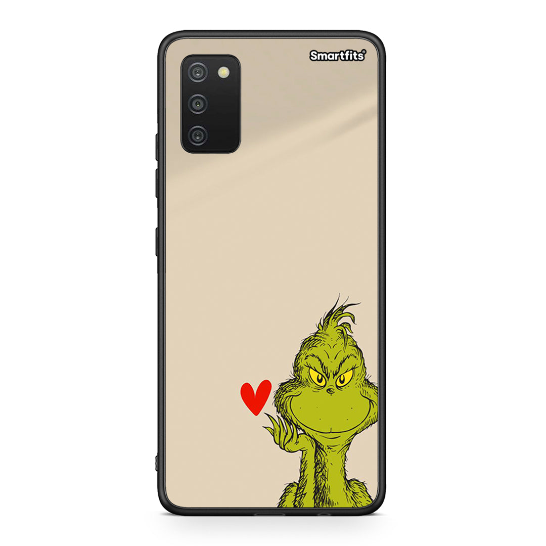 Samsung A03s Xmas Grinch θήκη από τη Smartfits με σχέδιο στο πίσω μέρος και μαύρο περίβλημα | Smartphone case with colorful back and black bezels by Smartfits