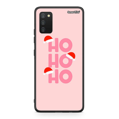 Samsung A03s Xmas Ho Ho Ho θήκη από τη Smartfits με σχέδιο στο πίσω μέρος και μαύρο περίβλημα | Smartphone case with colorful back and black bezels by Smartfits