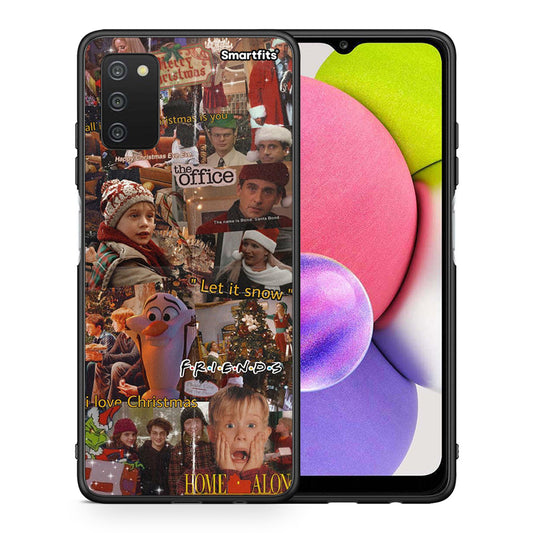 Θήκη Samsung A03s Xmas Wishes από τη Smartfits με σχέδιο στο πίσω μέρος και μαύρο περίβλημα | Samsung A03s Xmas Wishes case with colorful back and black bezels