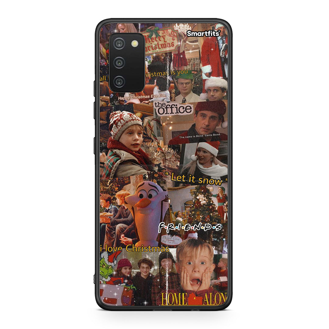 Samsung A03s Xmas Wishes θήκη από τη Smartfits με σχέδιο στο πίσω μέρος και μαύρο περίβλημα | Smartphone case with colorful back and black bezels by Smartfits