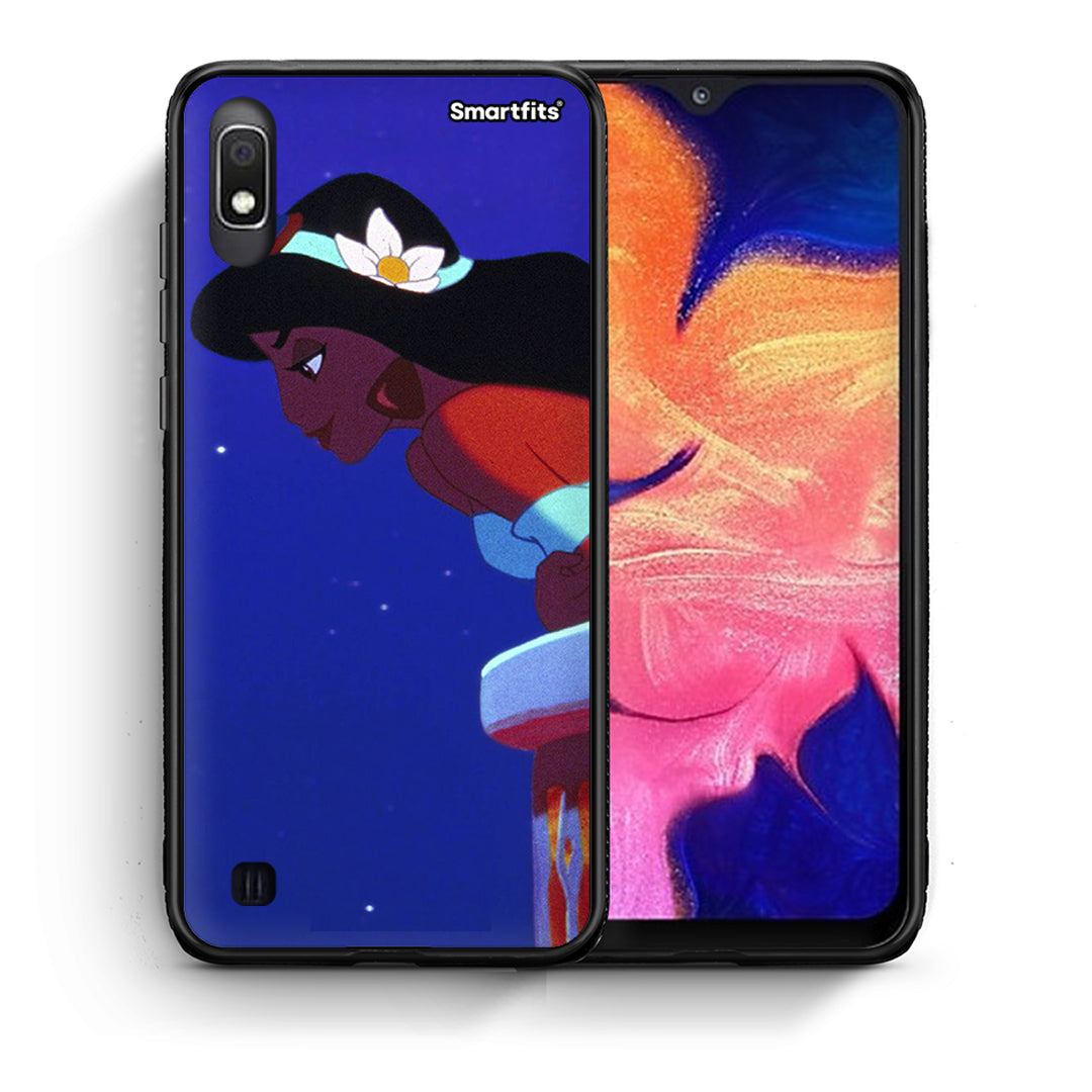 Θήκη Samsung A10 Alladin And Jasmine Love 2 από τη Smartfits με σχέδιο στο πίσω μέρος και μαύρο περίβλημα | Samsung A10 Alladin And Jasmine Love 2 case with colorful back and black bezels