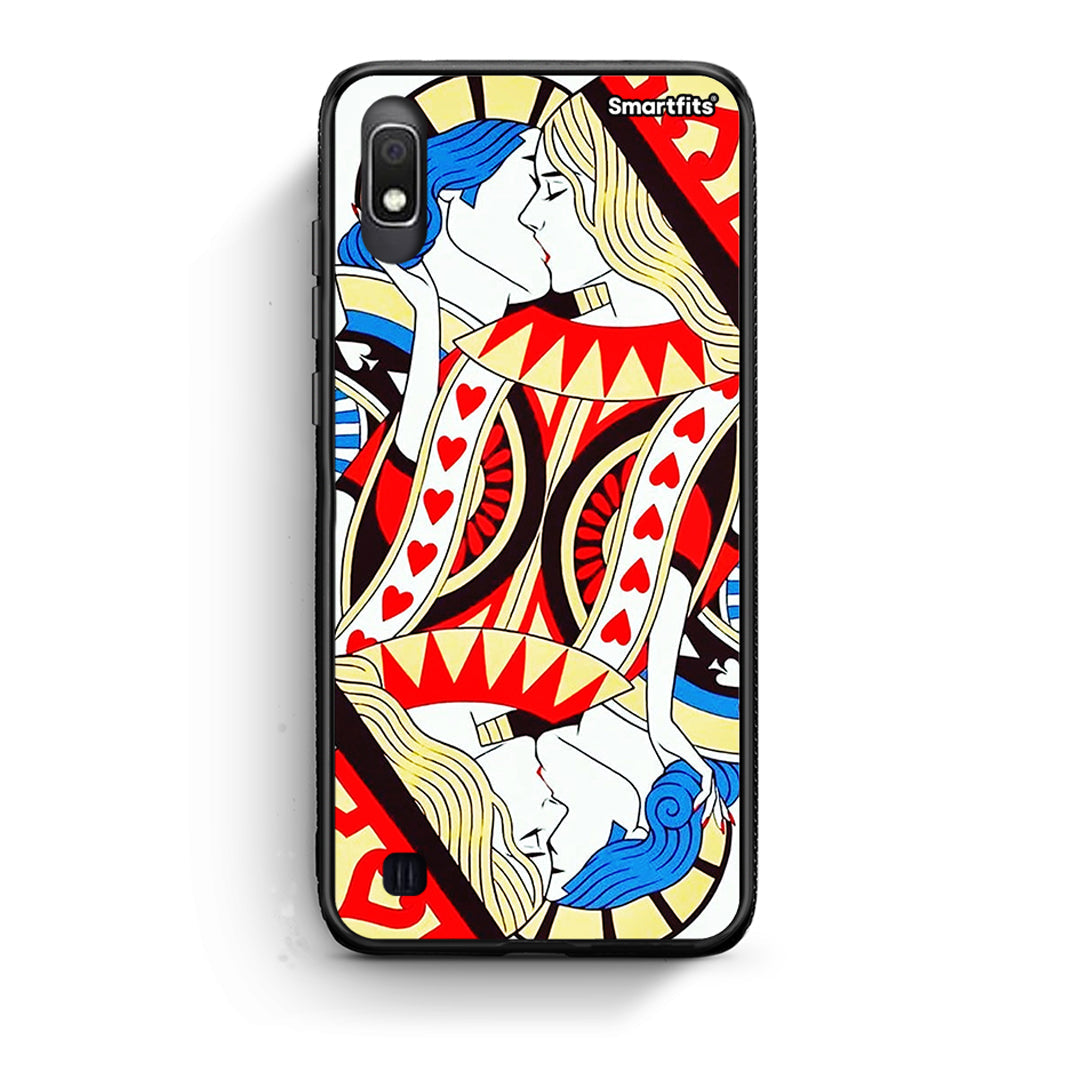 Samsung A10 Card Love θήκη από τη Smartfits με σχέδιο στο πίσω μέρος και μαύρο περίβλημα | Smartphone case with colorful back and black bezels by Smartfits