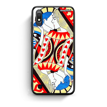 Samsung A10 Card Love θήκη από τη Smartfits με σχέδιο στο πίσω μέρος και μαύρο περίβλημα | Smartphone case with colorful back and black bezels by Smartfits
