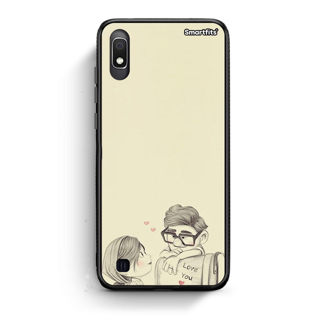 Samsung A10 Carl And Ellie θήκη από τη Smartfits με σχέδιο στο πίσω μέρος και μαύρο περίβλημα | Smartphone case with colorful back and black bezels by Smartfits