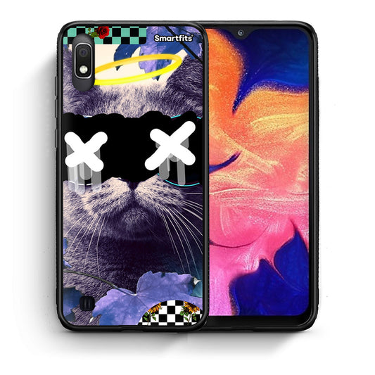 Θήκη Samsung A10 Cat Collage από τη Smartfits με σχέδιο στο πίσω μέρος και μαύρο περίβλημα | Samsung A10 Cat Collage case with colorful back and black bezels