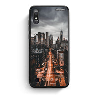 Thumbnail for Samsung A10 City Lights θήκη από τη Smartfits με σχέδιο στο πίσω μέρος και μαύρο περίβλημα | Smartphone case with colorful back and black bezels by Smartfits