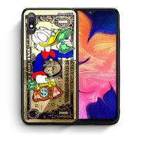 Thumbnail for Θήκη Samsung A10 Duck Money από τη Smartfits με σχέδιο στο πίσω μέρος και μαύρο περίβλημα | Samsung A10 Duck Money case with colorful back and black bezels