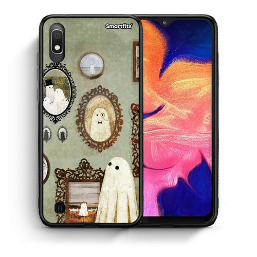 Θήκη Samsung A10 Halloween Ghost Season από τη Smartfits με σχέδιο στο πίσω μέρος και μαύρο περίβλημα | Samsung A10 Halloween Ghost Season case with colorful back and black bezels
