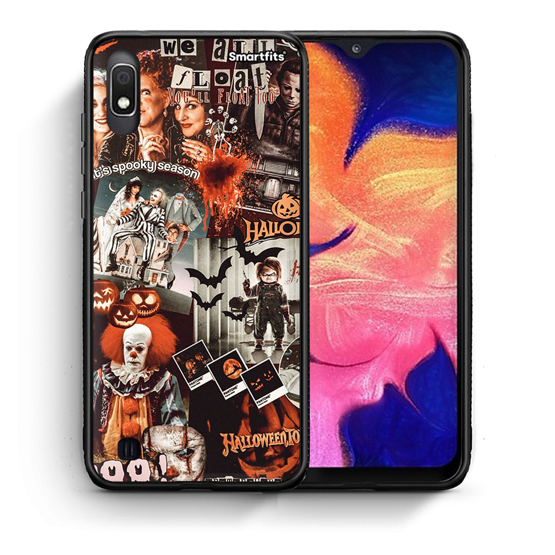 Θήκη Samsung A10 Halloween Spooky Season από τη Smartfits με σχέδιο στο πίσω μέρος και μαύρο περίβλημα | Samsung A10 Halloween Spooky Season case with colorful back and black bezels