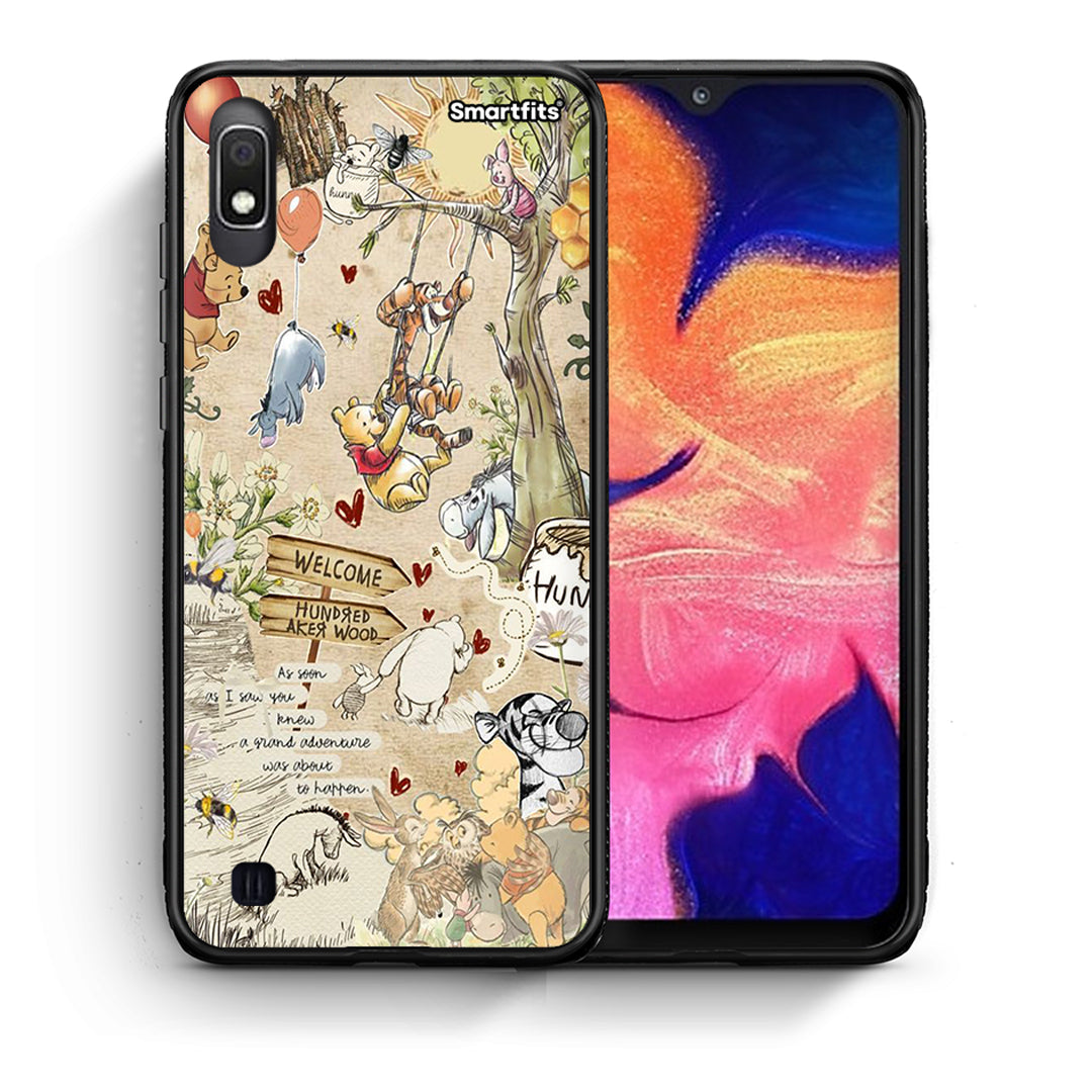 Θήκη Samsung A10 Happy Friends από τη Smartfits με σχέδιο στο πίσω μέρος και μαύρο περίβλημα | Samsung A10 Happy Friends case with colorful back and black bezels