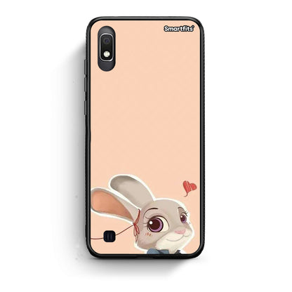Samsung A10 Nick Wilde And Judy Hopps Love 2 θήκη από τη Smartfits με σχέδιο στο πίσω μέρος και μαύρο περίβλημα | Smartphone case with colorful back and black bezels by Smartfits