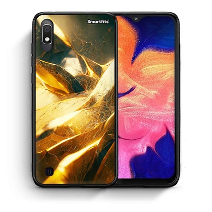 Θήκη Samsung A10 Real Gold από τη Smartfits με σχέδιο στο πίσω μέρος και μαύρο περίβλημα | Samsung A10 Real Gold case with colorful back and black bezels