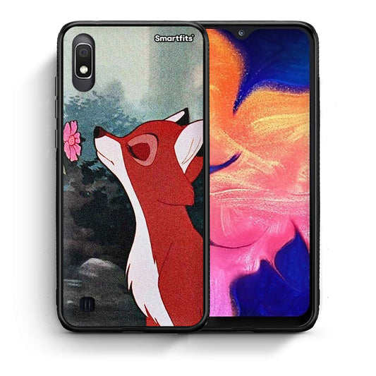 Θήκη Samsung A10 Tod And Vixey Love 2 από τη Smartfits με σχέδιο στο πίσω μέρος και μαύρο περίβλημα | Samsung A10 Tod And Vixey Love 2 case with colorful back and black bezels