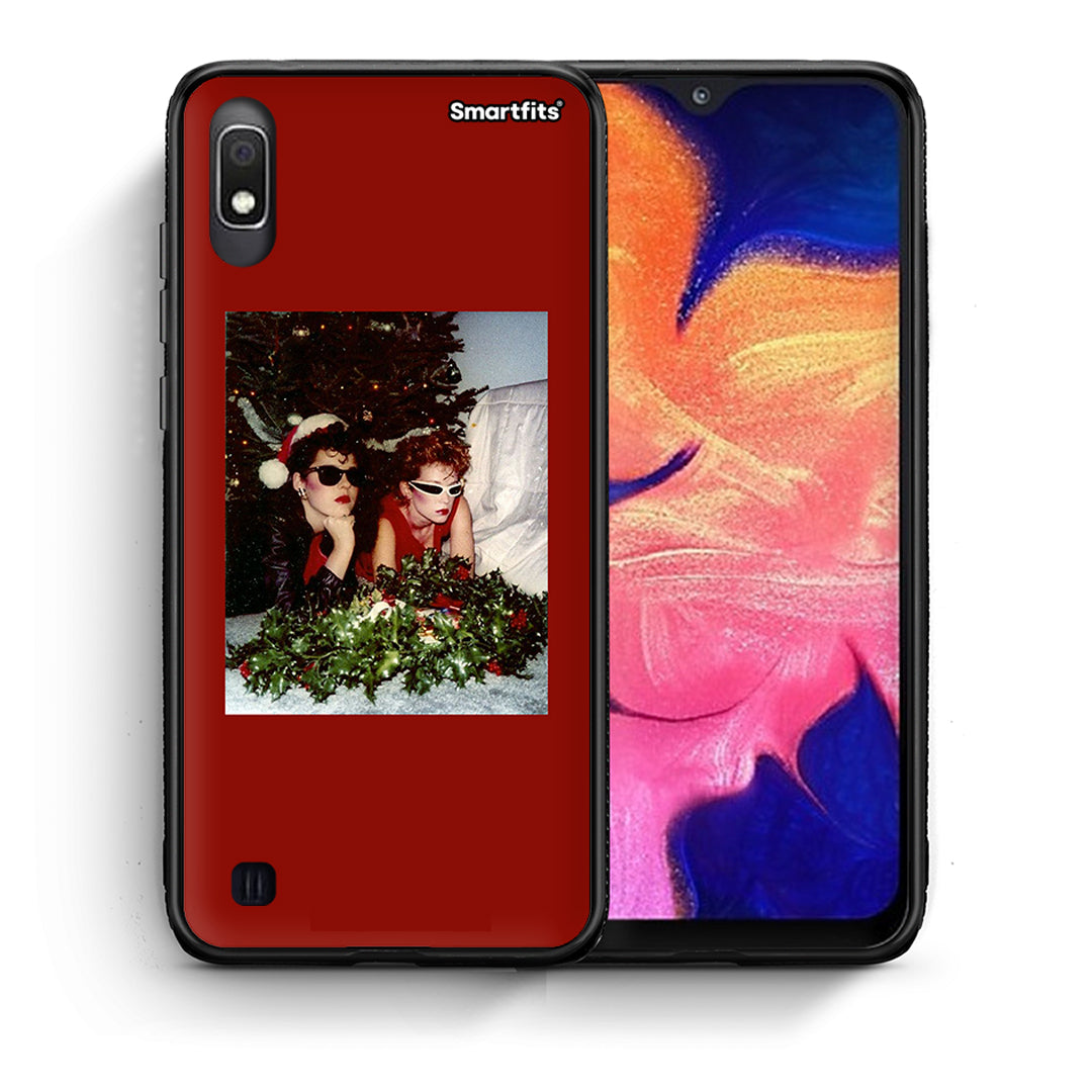 Θήκη Samsung A10 Waiting For Xmas από τη Smartfits με σχέδιο στο πίσω μέρος και μαύρο περίβλημα | Samsung A10 Waiting For Xmas case with colorful back and black bezels