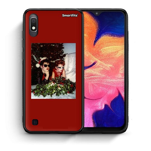 Θήκη Samsung A10 Waiting For Xmas από τη Smartfits με σχέδιο στο πίσω μέρος και μαύρο περίβλημα | Samsung A10 Waiting For Xmas case with colorful back and black bezels