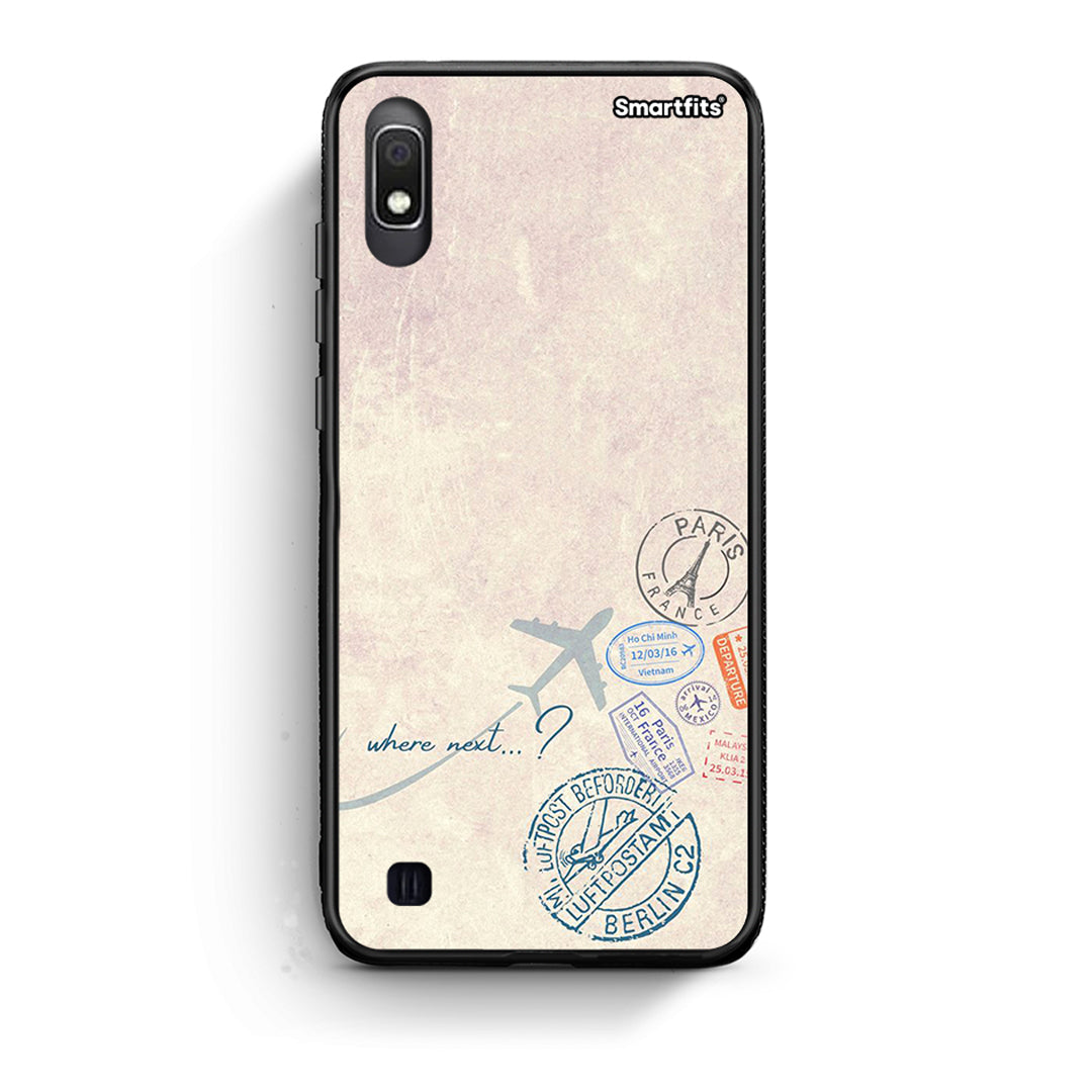 Samsung A10 Where Next Θήκη από τη Smartfits με σχέδιο στο πίσω μέρος και μαύρο περίβλημα | Smartphone case with colorful back and black bezels by Smartfits