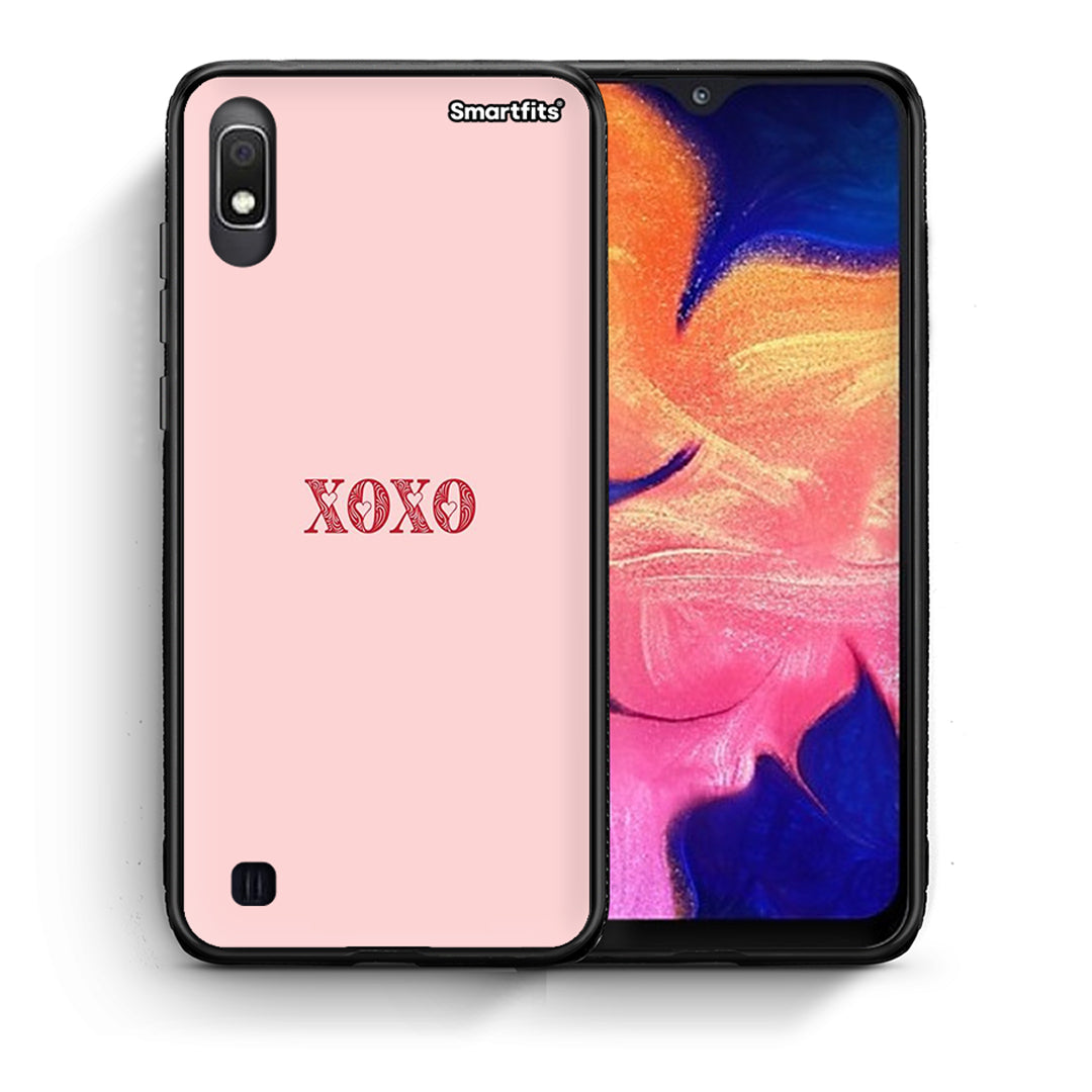 Θήκη Samsung A10 XOXO Love από τη Smartfits με σχέδιο στο πίσω μέρος και μαύρο περίβλημα | Samsung A10 XOXO Love case with colorful back and black bezels
