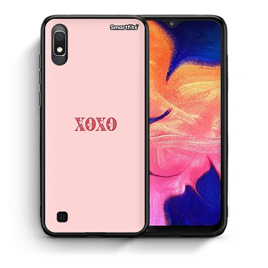 Θήκη Samsung A10 XOXO Love από τη Smartfits με σχέδιο στο πίσω μέρος και μαύρο περίβλημα | Samsung A10 XOXO Love case with colorful back and black bezels
