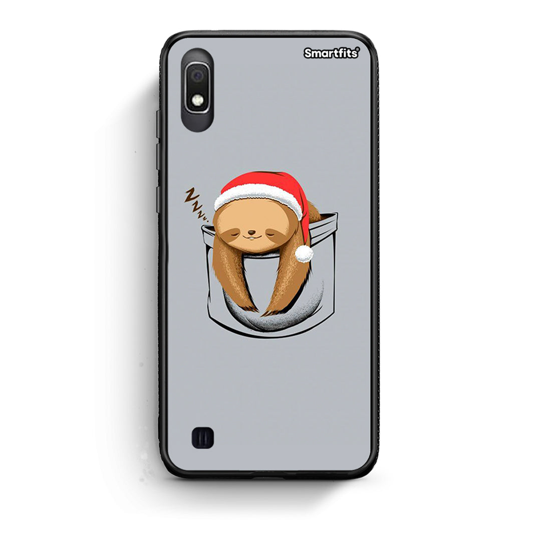 Samsung A10 Xmas Zzzz θήκη από τη Smartfits με σχέδιο στο πίσω μέρος και μαύρο περίβλημα | Smartphone case with colorful back and black bezels by Smartfits