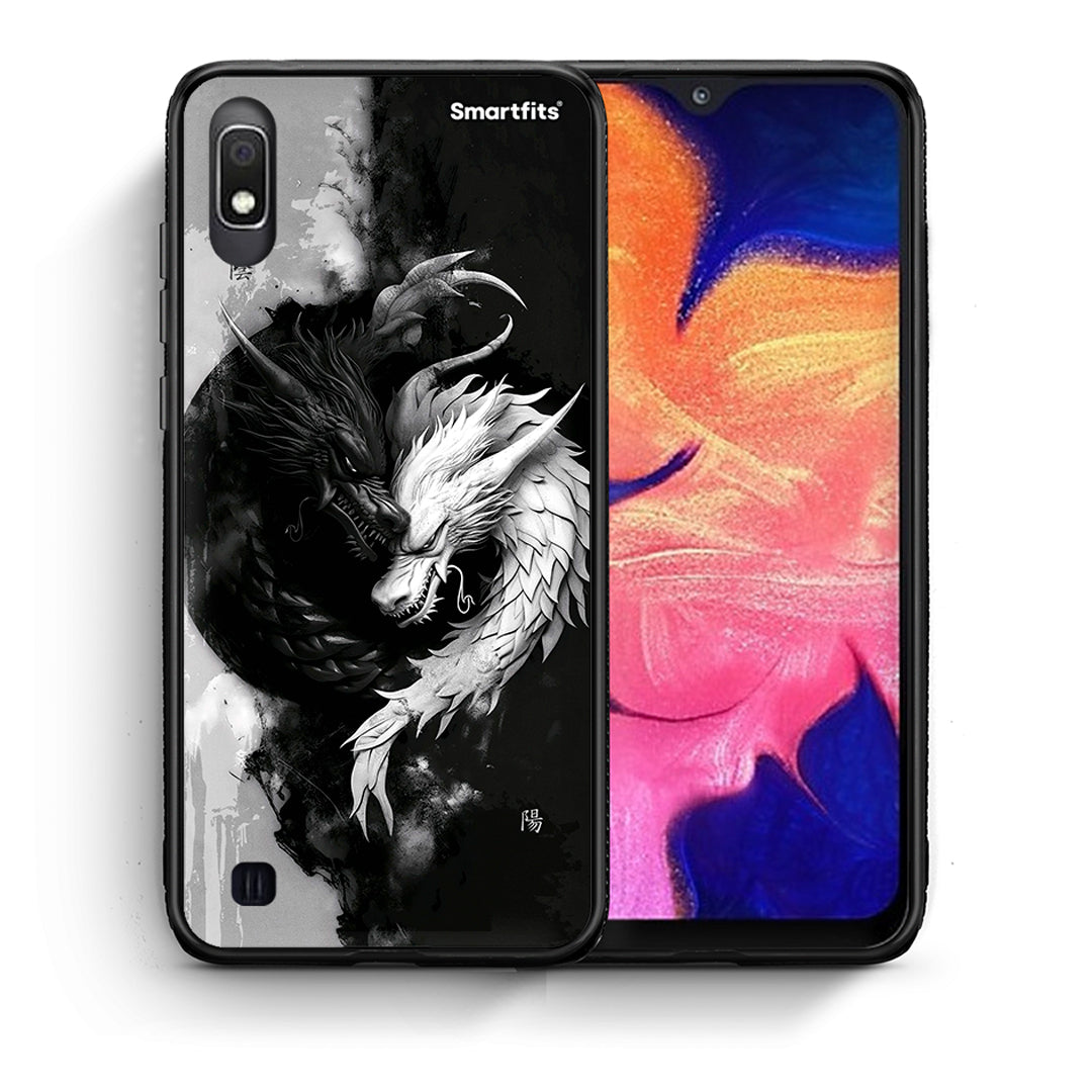 Θήκη Samsung A10 Yin Yang από τη Smartfits με σχέδιο στο πίσω μέρος και μαύρο περίβλημα | Samsung A10 Yin Yang case with colorful back and black bezels