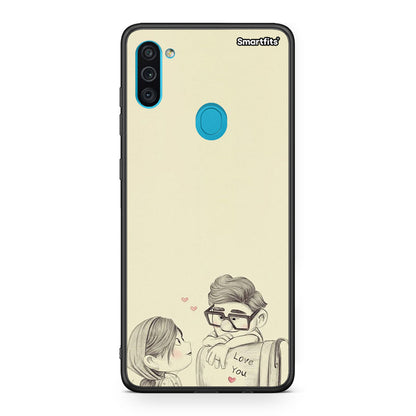 Samsung A11/M11 Carl And Ellie θήκη από τη Smartfits με σχέδιο στο πίσω μέρος και μαύρο περίβλημα | Smartphone case with colorful back and black bezels by Smartfits