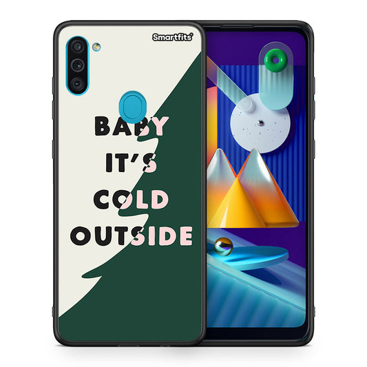 Θήκη Samsung A11/M11 Cold Outside από τη Smartfits με σχέδιο στο πίσω μέρος και μαύρο περίβλημα | Samsung A11/M11 Cold Outside case with colorful back and black bezels
