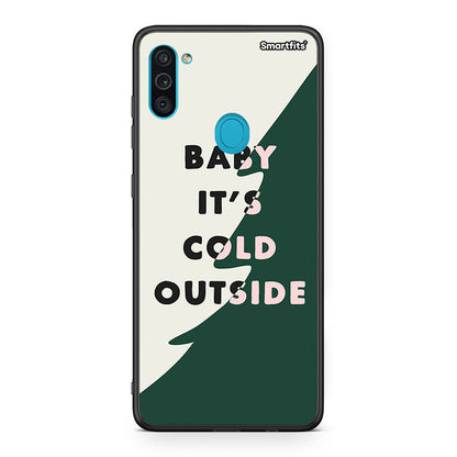 Samsung A11/M11 Cold Outside θήκη από τη Smartfits με σχέδιο στο πίσω μέρος και μαύρο περίβλημα | Smartphone case with colorful back and black bezels by Smartfits