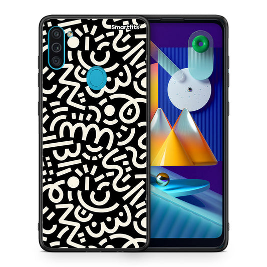Θήκη Samsung A11 / M11 Doodle Art από τη Smartfits με σχέδιο στο πίσω μέρος και μαύρο περίβλημα | Samsung A11 / M11 Doodle Art case with colorful back and black bezels
