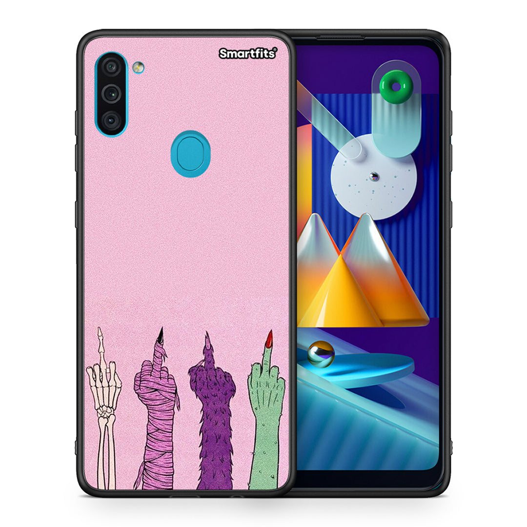 Θήκη Samsung A11 / M11 Halloween Be A Lady από τη Smartfits με σχέδιο στο πίσω μέρος και μαύρο περίβλημα | Samsung A11 / M11 Halloween Be A Lady case with colorful back and black bezels