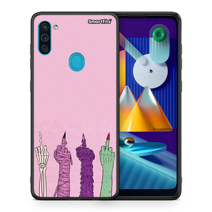 Θήκη Samsung A11 / M11 Halloween Be A Lady από τη Smartfits με σχέδιο στο πίσω μέρος και μαύρο περίβλημα | Samsung A11 / M11 Halloween Be A Lady case with colorful back and black bezels
