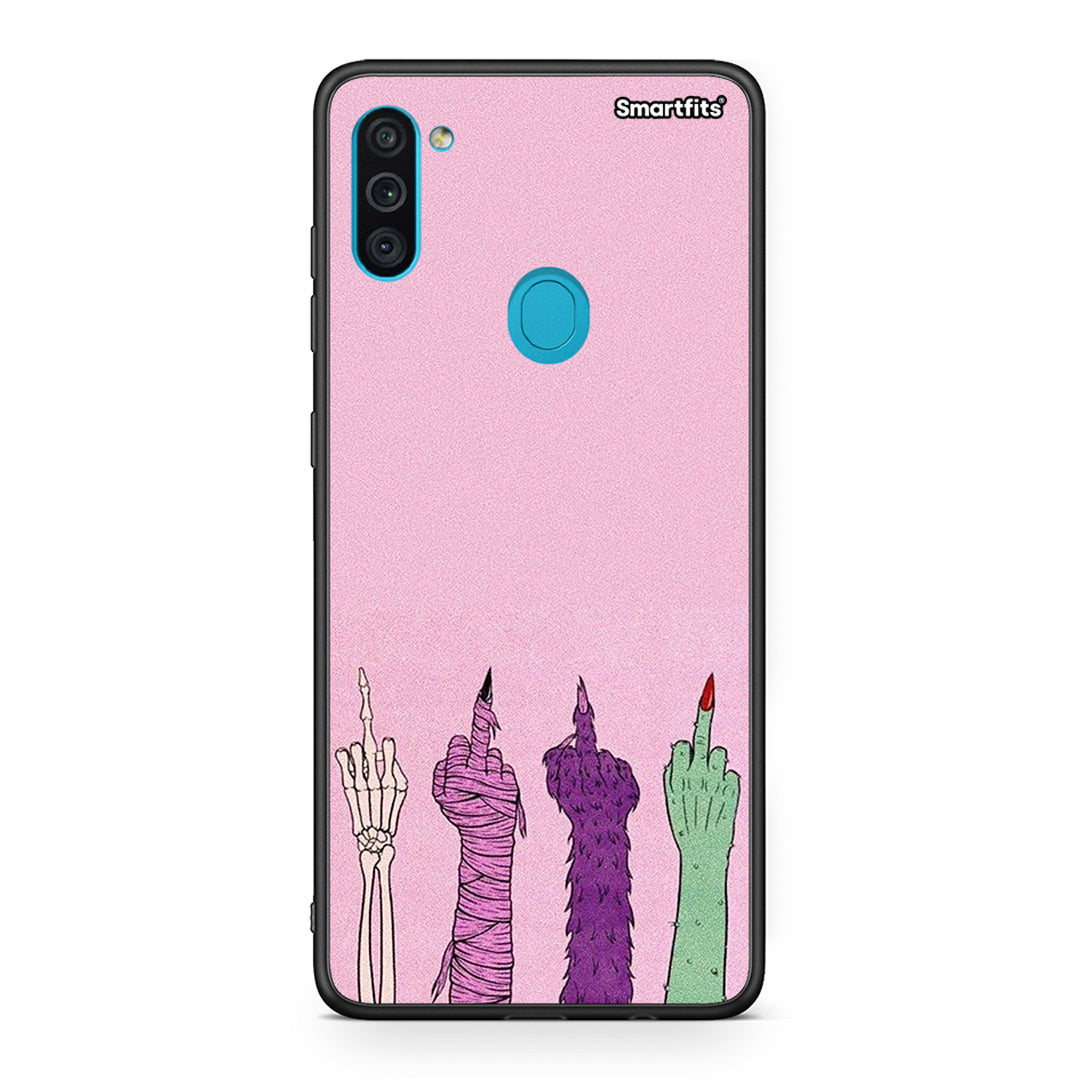 Samsung A11 / M11 Halloween Be A Lady Θήκη από τη Smartfits με σχέδιο στο πίσω μέρος και μαύρο περίβλημα | Smartphone case with colorful back and black bezels by Smartfits