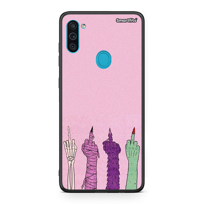 Samsung A11 / M11 Halloween Be A Lady Θήκη από τη Smartfits με σχέδιο στο πίσω μέρος και μαύρο περίβλημα | Smartphone case with colorful back and black bezels by Smartfits
