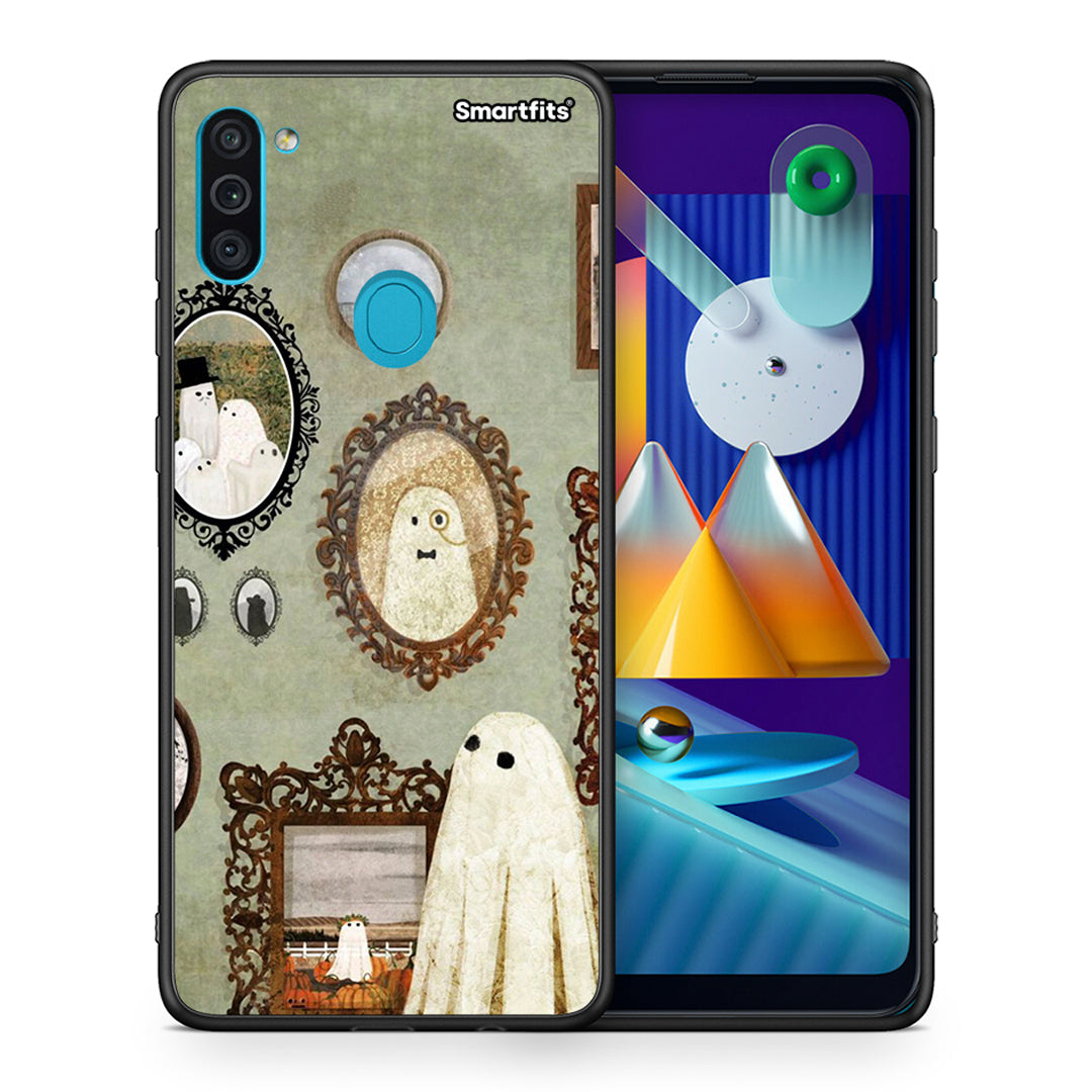 Θήκη Samsung A11 / M11 Halloween Ghost Season από τη Smartfits με σχέδιο στο πίσω μέρος και μαύρο περίβλημα | Samsung A11 / M11 Halloween Ghost Season case with colorful back and black bezels