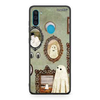 Samsung A11 / M11 Halloween Ghost Season Θήκη από τη Smartfits με σχέδιο στο πίσω μέρος και μαύρο περίβλημα | Smartphone case with colorful back and black bezels by Smartfits