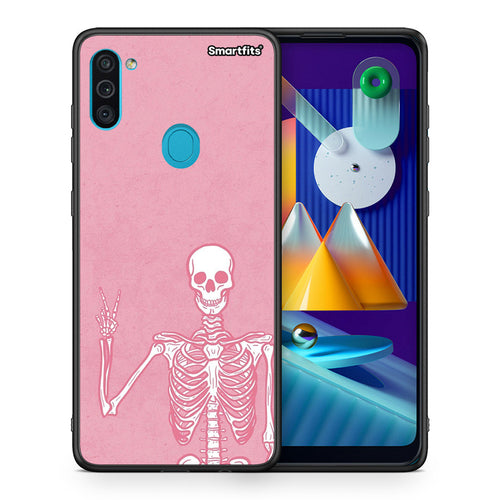 Θήκη Samsung A11 / M11 Halloween Motivation από τη Smartfits με σχέδιο στο πίσω μέρος και μαύρο περίβλημα | Samsung A11 / M11 Halloween Motivation case with colorful back and black bezels