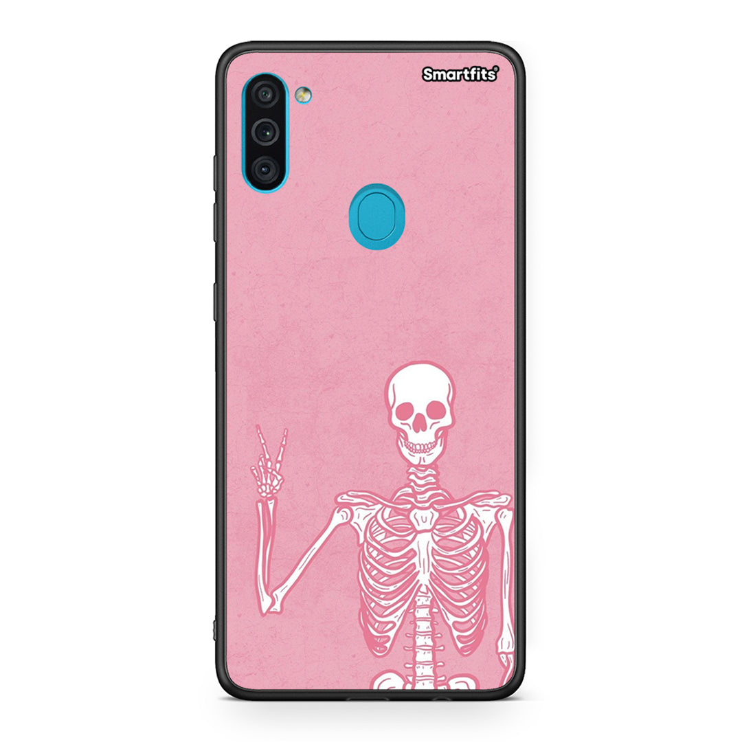 Samsung A11 / M11 Halloween Motivation Θήκη από τη Smartfits με σχέδιο στο πίσω μέρος και μαύρο περίβλημα | Smartphone case with colorful back and black bezels by Smartfits